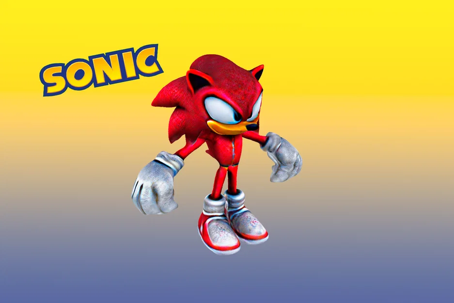 KNUCKLES SONIC – Mô hình Knuckles tối ưu cho in 3D - Image 1