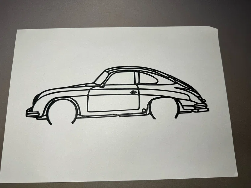 Mô hình trang trí treo tường xe cổ điển Porsche 356 in 3D - Image 1