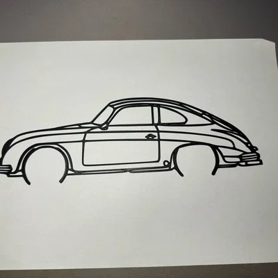 Mô hình trang trí treo tường xe cổ điển Porsche 356 in 3D