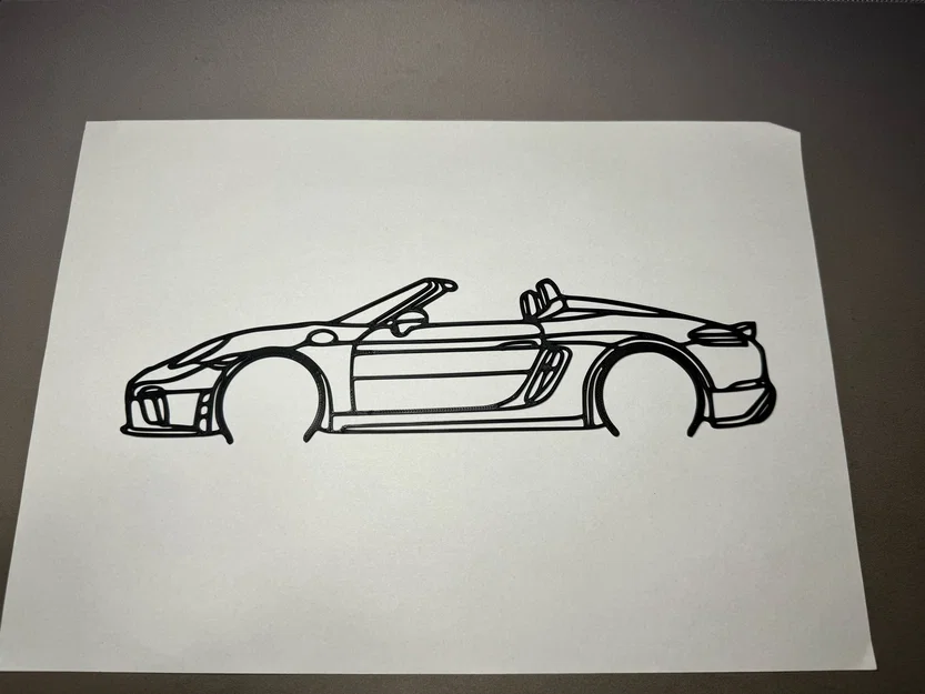 Mô hình treo tường Porsche 718 Spyder 3D thiết kế tinh tế - Image 1