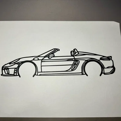 Mô hình treo tường Porsche 718 Spyder 3D thiết kế tinh tế