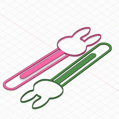Kẹp sách hình chú thỏ Bunny Bookmark in 3D siêu đáng yêu