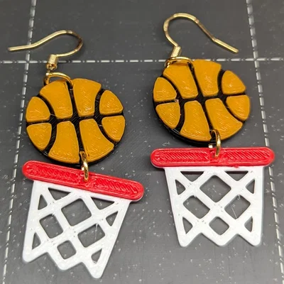 Bông tai Bóng rổ / Vành rổ (Basketball / Hoop Earrings)