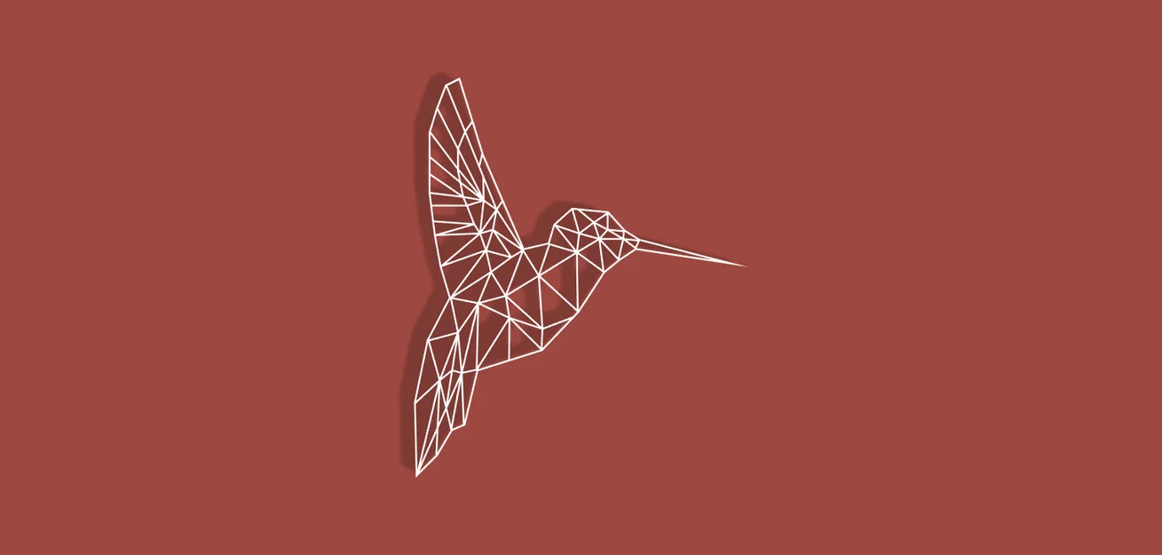 Mô hình 3D chim ruồi nghệ thuật Geometric Humming Bird treo tường - Image 1
