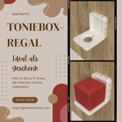 Giá treo tường đa năng cho Toniebox kèm khay đựng nhân vật Tonies