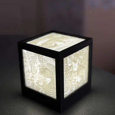 Mẫu in 3D đèn ngủ Lithophane Cube sang trọng, dễ lắp ráp