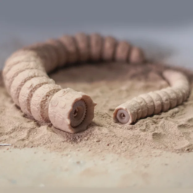 Mô hình sâu cát Dune Flexi Sandworm in 3D linh hoạt cực đẹp - Image 1