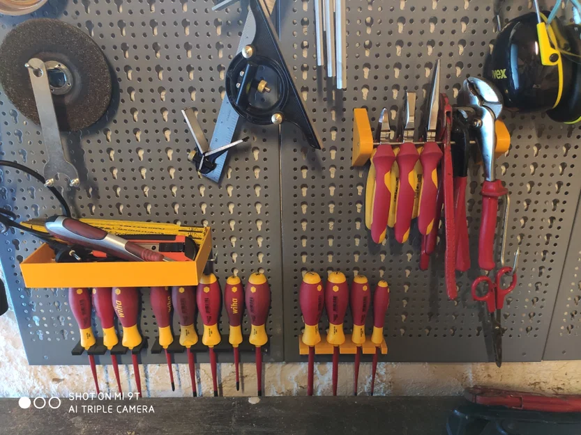 Giá treo tuốc nơ vít & kìm cho EU Pegboard (Wiha EDV) - Image 1