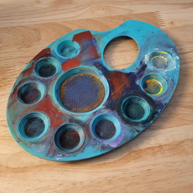 Khay pha màu Paint Palette in 3D tiện dụng cho họa sĩ - Image 3