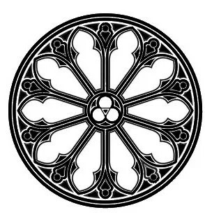 Đế lót ly Cửa Sổ Hoa Hồng Gothic 1 - Image 2