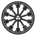 Đế lót ly Cửa Sổ Hoa Hồng Gothic 1 - Thumbnail 2