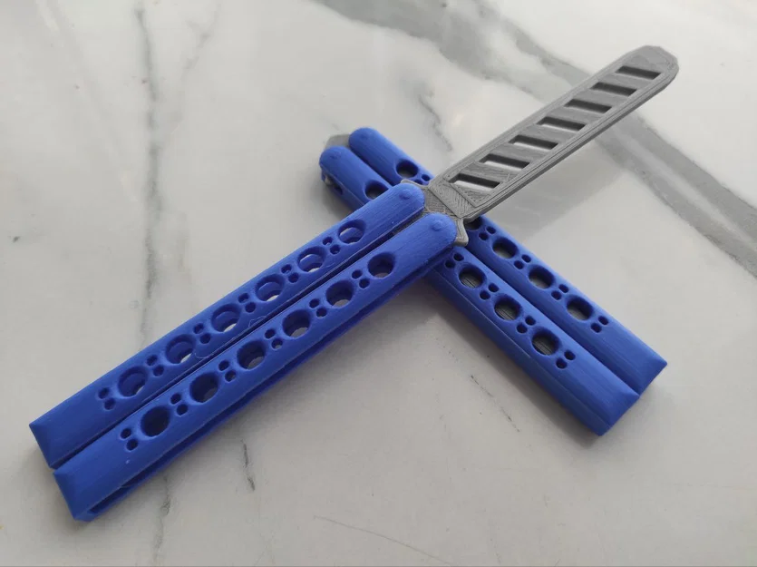 Mô hình dao bướm tập luyện (Balisong Comb) in 3D độc đáo - Image 1