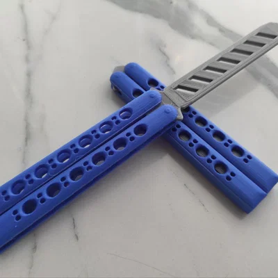 Mô hình dao bướm tập luyện (Balisong Comb) in 3D độc đáo