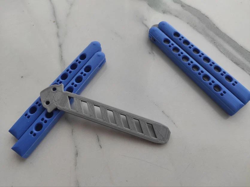 Mô hình dao bướm tập luyện (Balisong Comb) in 3D độc đáo - Image 2
