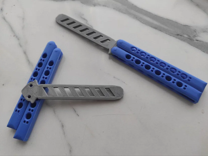 Mô hình dao bướm tập luyện (Balisong Comb) in 3D độc đáo - Image 3