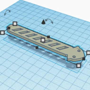 Mô hình dao bướm tập luyện (Balisong Comb) in 3D độc đáo