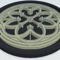 Gothic Rose Window Coaster 3 – Đế Lót Ly Cửa Sổ Hoa Hồng Gothic - Thumbnail 1