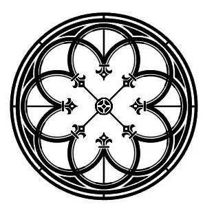 Gothic Rose Window Coaster 3 – Đế Lót Ly Cửa Sổ Hoa Hồng Gothic - Image 2