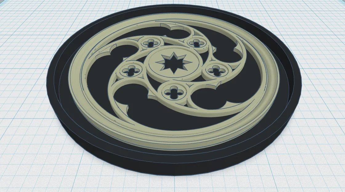 Lót ly Cửa Sổ Hoa Hồng Gothic 6 (Gothic Rose Window Coaster 6) - Image 1