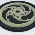 Lót ly Cửa Sổ Hoa Hồng Gothic 6 (Gothic Rose Window Coaster 6) - Thumbnail 1