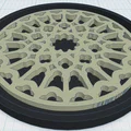 Gothic Rose Window Coaster 9 (Lót ly cửa sổ hoa hồng Gothic) - Thumbnail 1