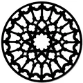 Gothic Rose Window Coaster 9 (Lót ly cửa sổ hoa hồng Gothic) - Thumbnail 2