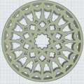 Gothic Rose Window Coaster 9 (Lót ly cửa sổ hoa hồng Gothic) - Thumbnail 3
