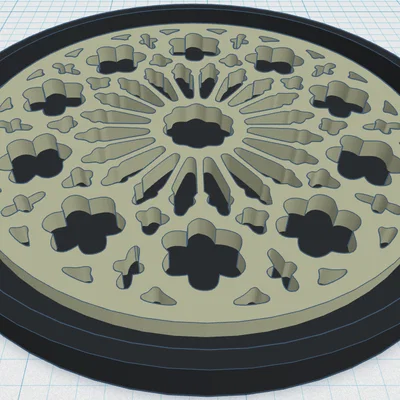 Gothic Rose Window Coaster 10