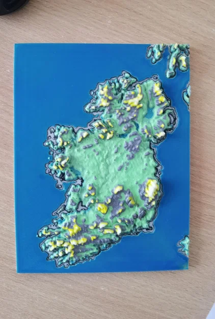 Mô hình bản đồ địa hình đảo Ireland 3D độc đáo - Image 1