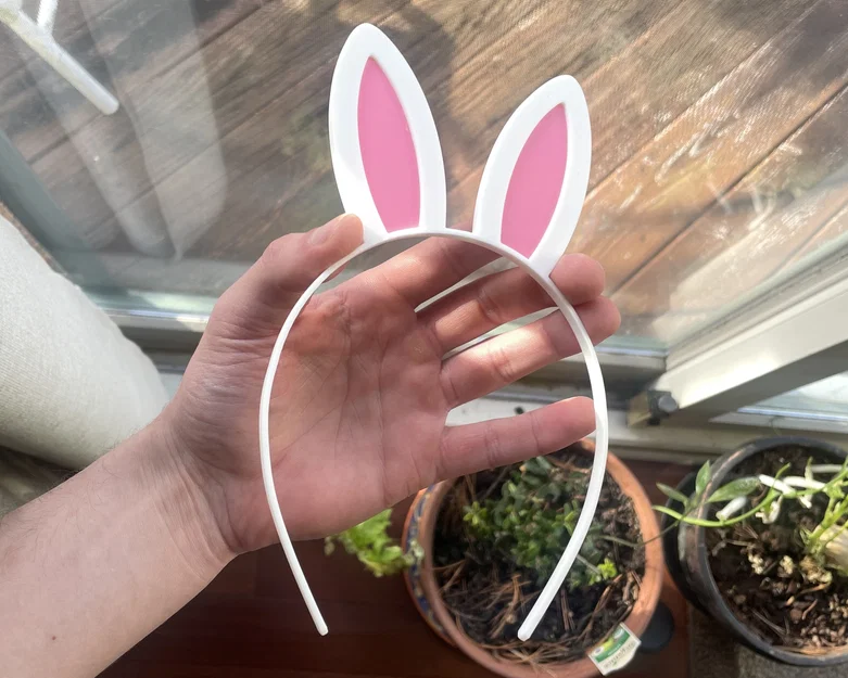 Bờm tai thỏ 3D dễ thương cho bé yêu (Easter Bunny Ears Headband) - Image 3