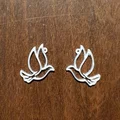 Bông tai hình chim bồ câu Easter Dove Earrings (File in 3D) - Thumbnail 2