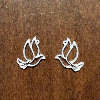 Bông tai hình chim bồ câu Easter Dove Earrings (File in 3D)