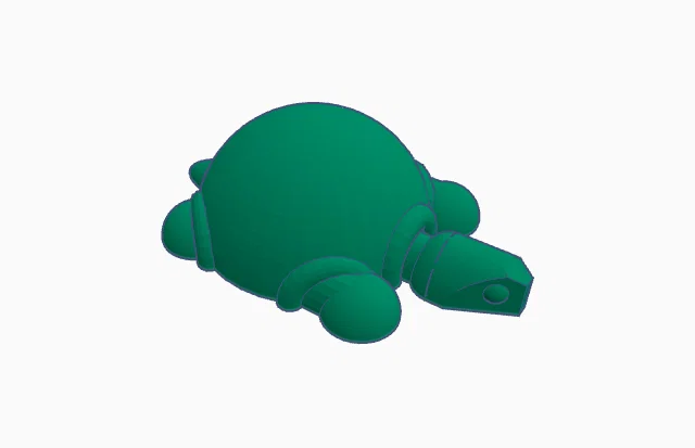 Mô hình chú rùa nhỏ 3D dễ thương - File STL in 3D đơn giản - Image 1