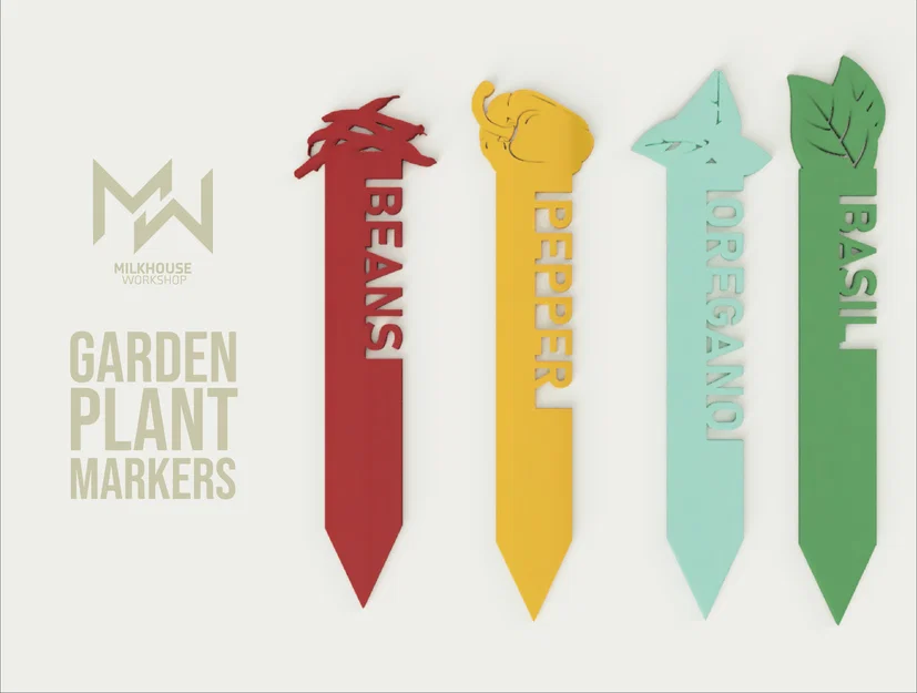 Bộ thẻ đánh dấu cây trồng (Garden Plant Markers) in 3D siêu xinh - Image 1