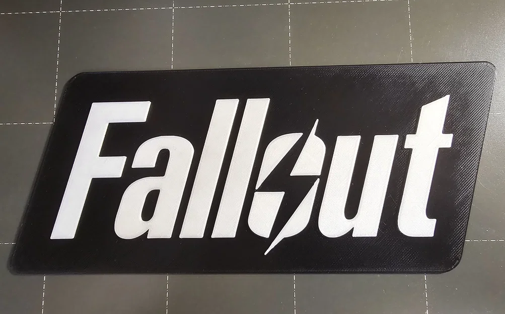 Mô hình logo Fallout 3D trang trí góc chơi game ấn tượng - Image 1