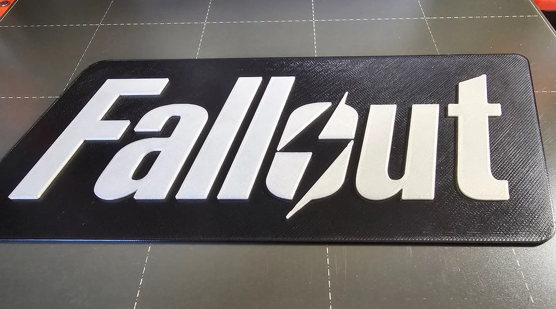 Mô hình logo Fallout 3D trang trí góc chơi game ấn tượng - Image 2