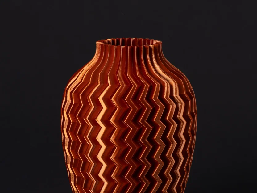 Bình hoa Zigzag Nhám (Vase Mode) – Textured Vase Zigzag - Image 2