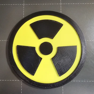 Mô hình biểu tượng phóng xạ Radioactive Fallout in 3D đẹp mắt