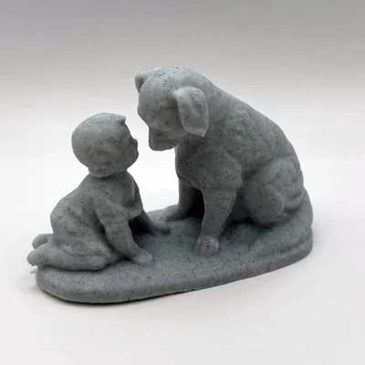Tượng Cậu Bé và Chú Chó