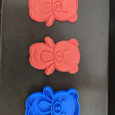 Khuôn cắt bánh quy hình chú gấu (Cookie cutter - Bear) in 3D dễ thương