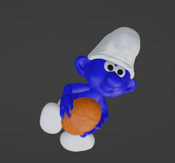 Mô hình chú Xì Trum Smurf Easter in 3D độc đáo - Image 1