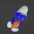 Mô hình chú Xì Trum Smurf Easter in 3D độc đáo - Thumbnail 1