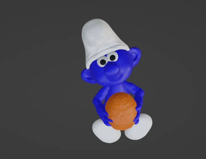 Mô hình chú Xì Trum Smurf Easter in 3D độc đáo - Image 3