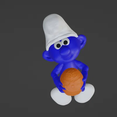 Mô hình chú Xì Trum Smurf Easter in 3D độc đáo