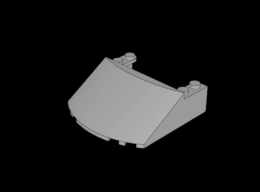 Mô hình kính chắn gió 6x6 cong tương thích Lego để in 3D - Image 1