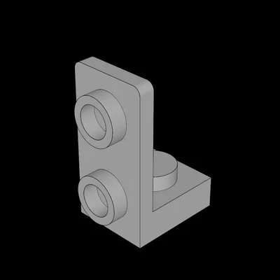 Mẫu khớp nối góc vuông tương thích với Lego (Bracket 1x1 - 2x1 Up)