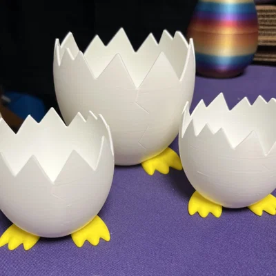 Egg Bowl - Tô Đựng Bánh Kẹo Hình Vỏ Trứng Đáng Yêu In 3D