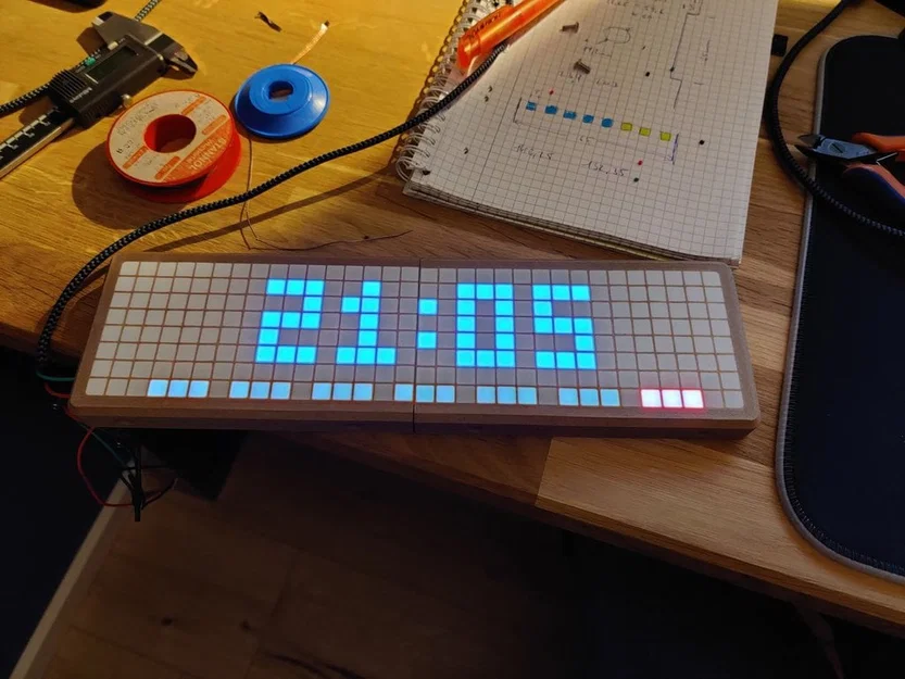 AWTRIX 2 - 4x WS2812 8x8 LED Panel Fully Printable (Vỏ in 3D) - Image 3