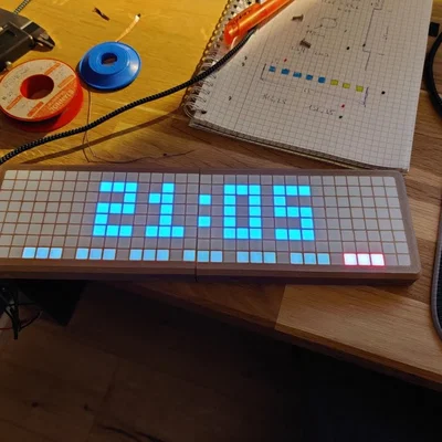 AWTRIX 2 - 4x WS2812 8x8 LED Panel Fully Printable (Vỏ in 3D)