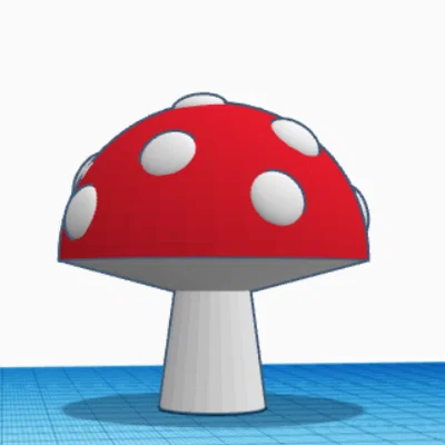 Mô hình nấm đỏ chấm trắng trang trí 3D siêu đáng yêu